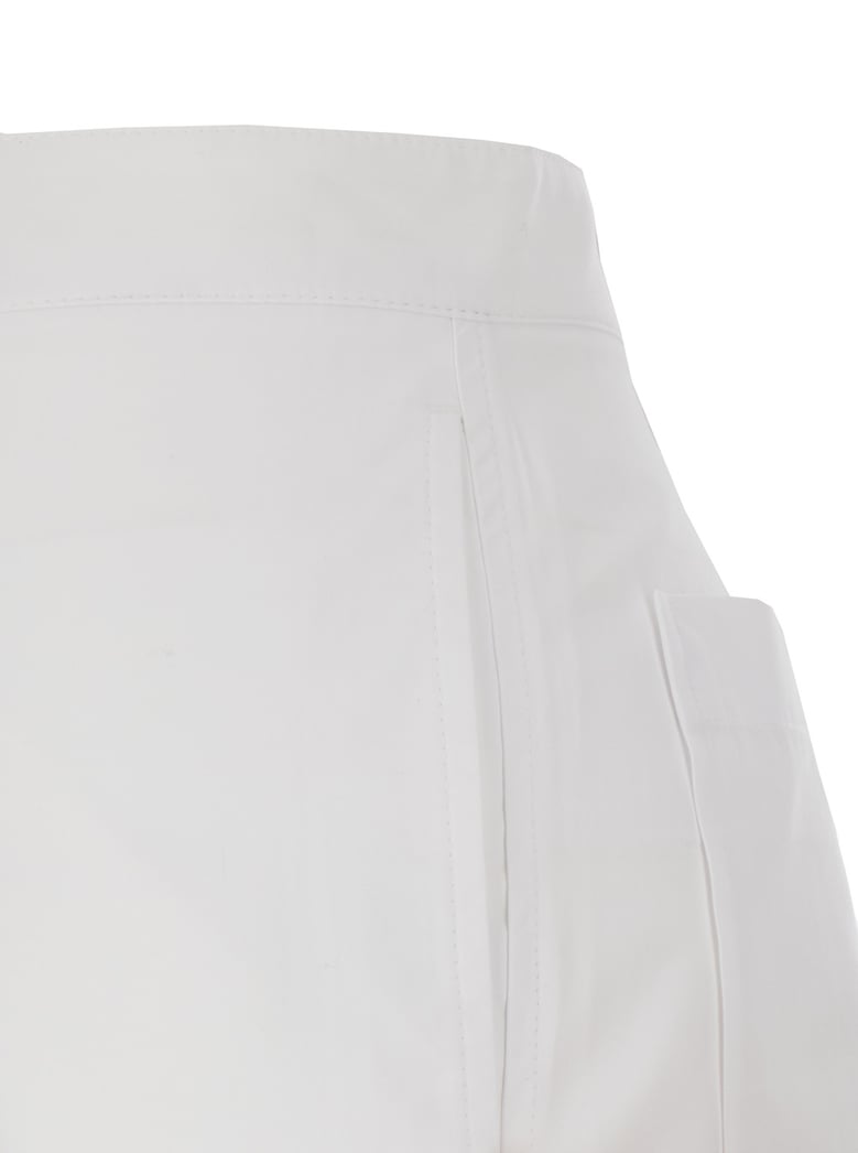 white cotton pants with rear pockets by Selfnex