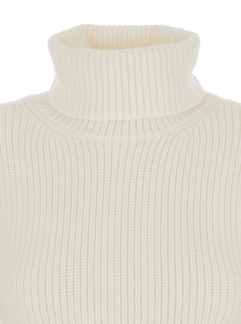 white high neck wool jumper by Selfnex