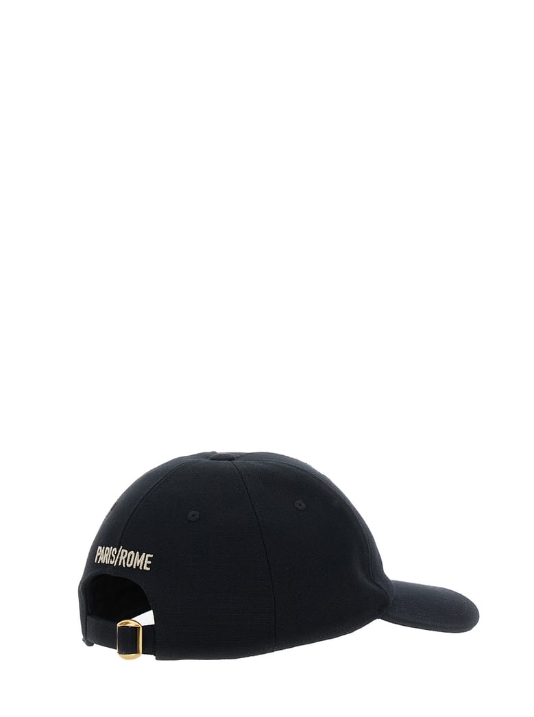 black cotton baseball cap with logo by Selfnex