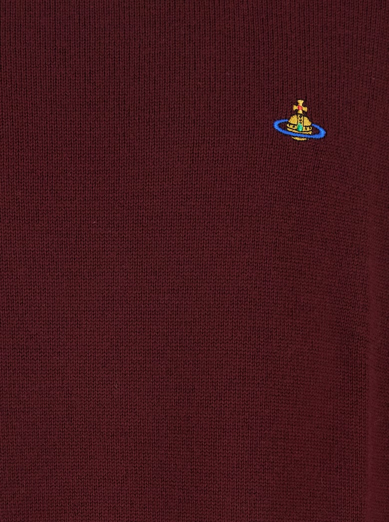bordeaux turtleneck sweater with logo embroidery by Selfnex