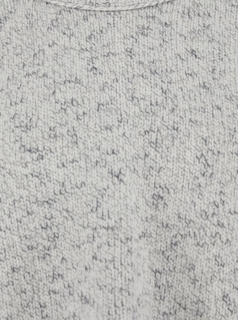 grey crewneck sweater with dropped shoulders by Selfnex