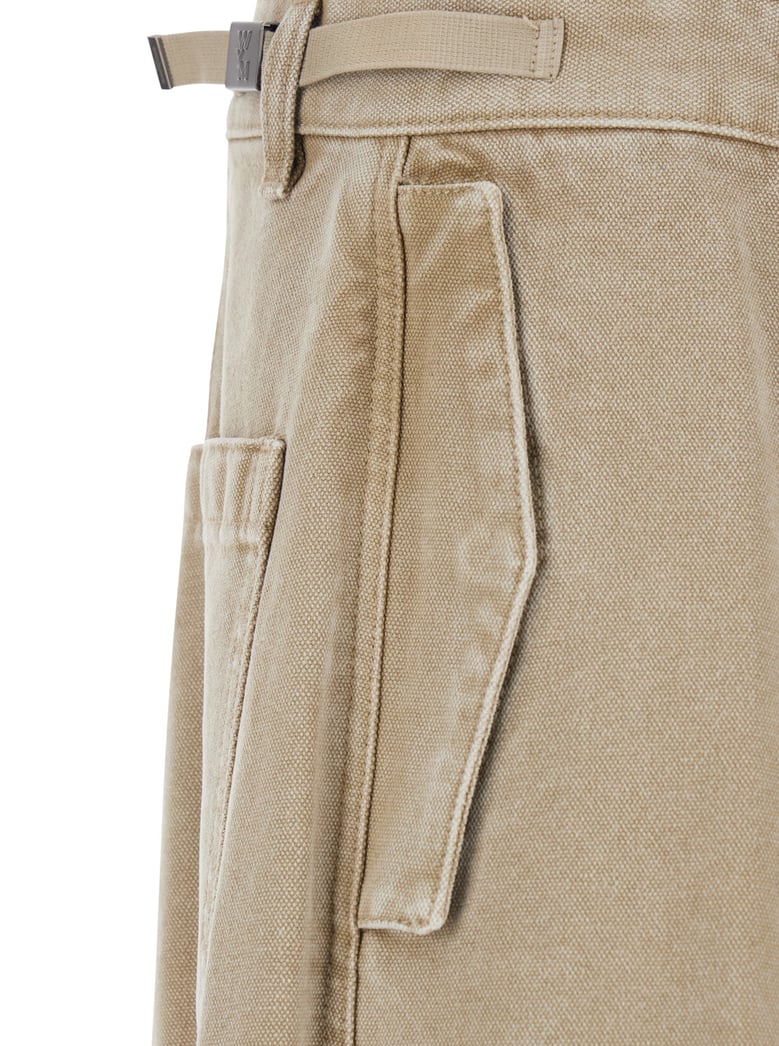 beige pants with belt loops by Selfnex