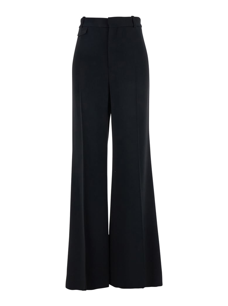 high waist wide leg black pants by Selfnex