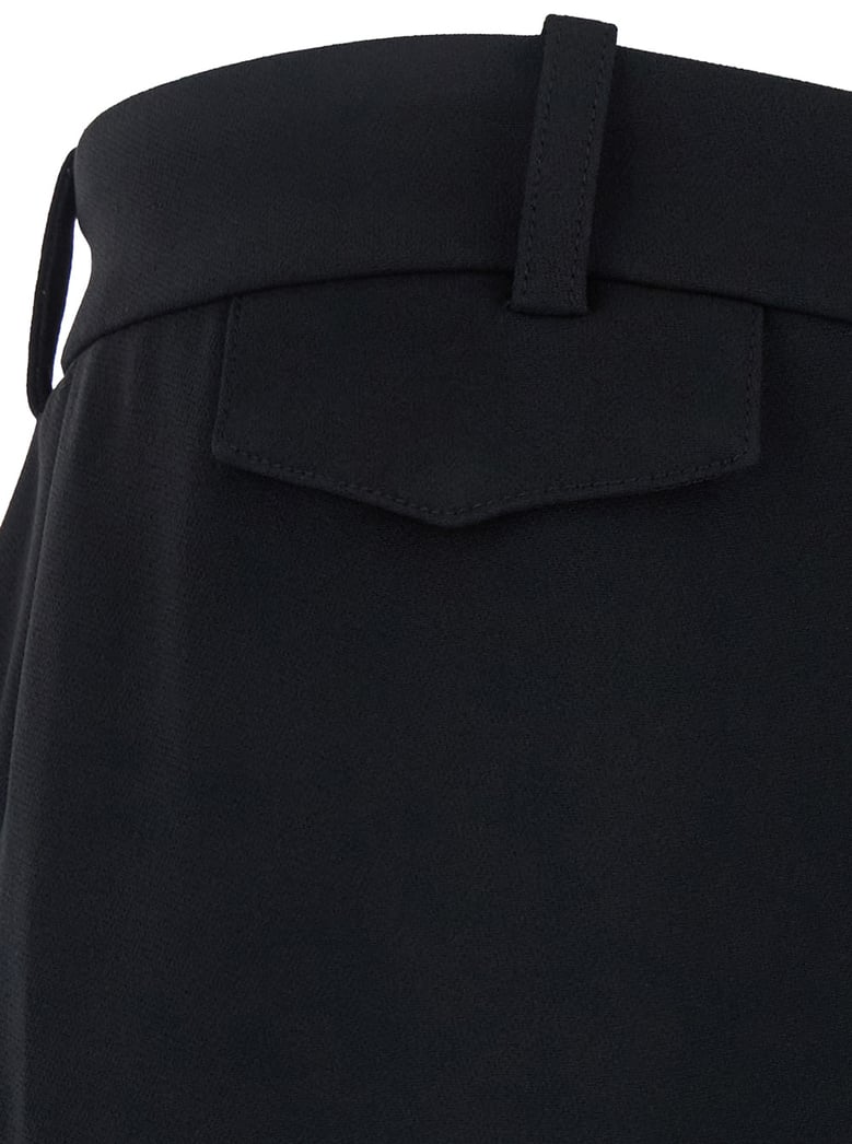 high waist wide leg black pants by Selfnex