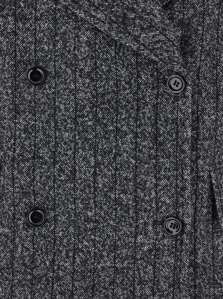 grey double-breasted wool blend jacket by Selfnex