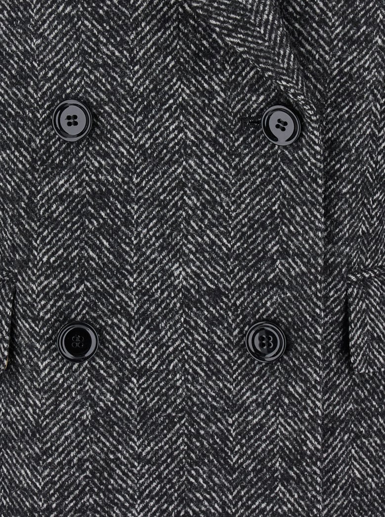 grey double-breasted jacket with peak revers by Selfnex