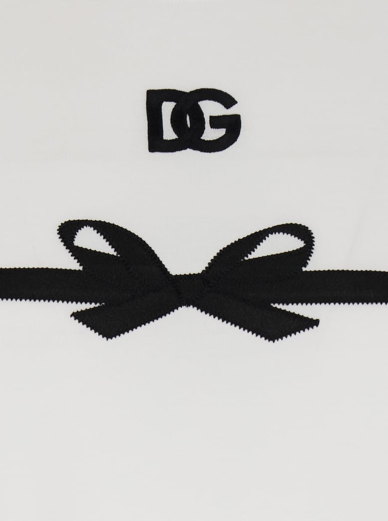 white crewneck t-shirt with logo print by Selfnex