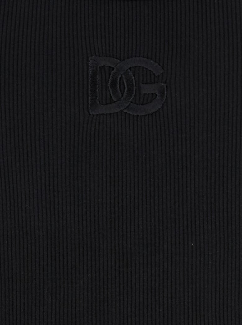 black sleeveless top with logo embroidery by Selfnex