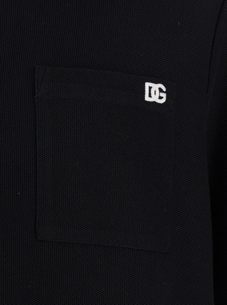 black polo shirt with classic collar by Selfnex