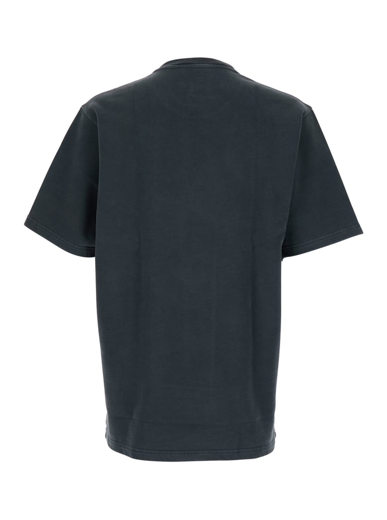 dark grey crewneck t-shirt with logo print by Selfnex