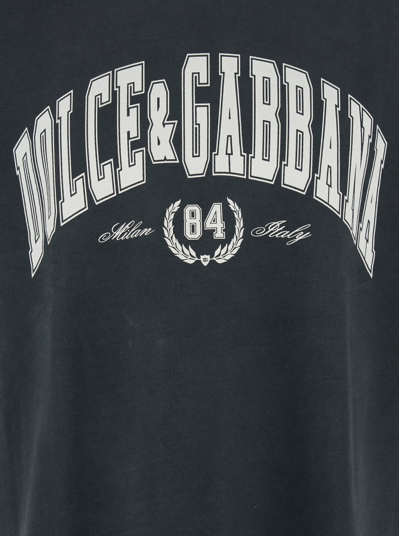 dark grey crewneck t-shirt with logo print by Selfnex