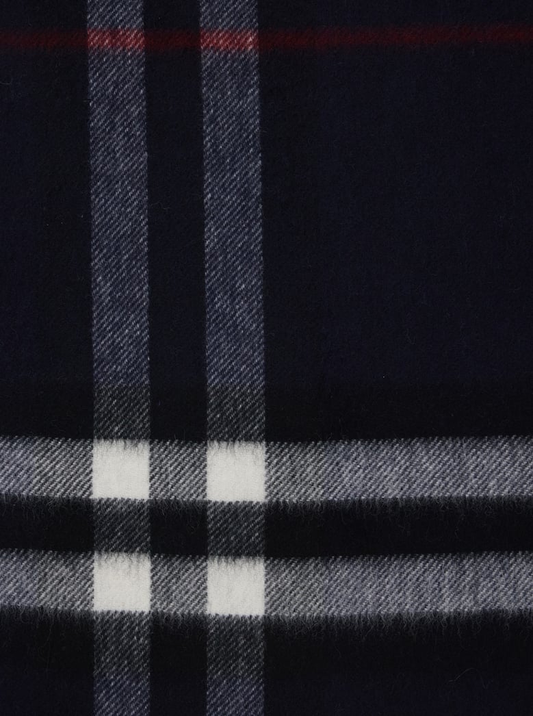 scarf fringed edge blue cashmere by Selfnex