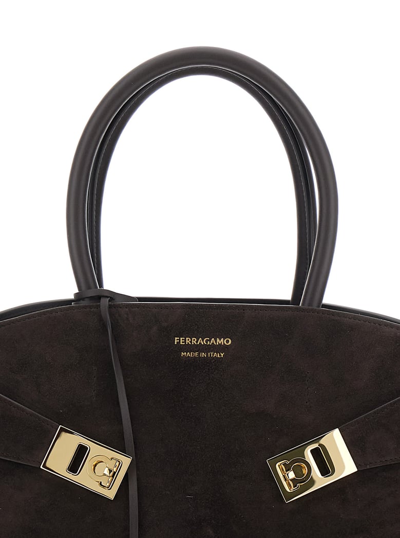 handbag hug piccola brown suede by Selfnex
