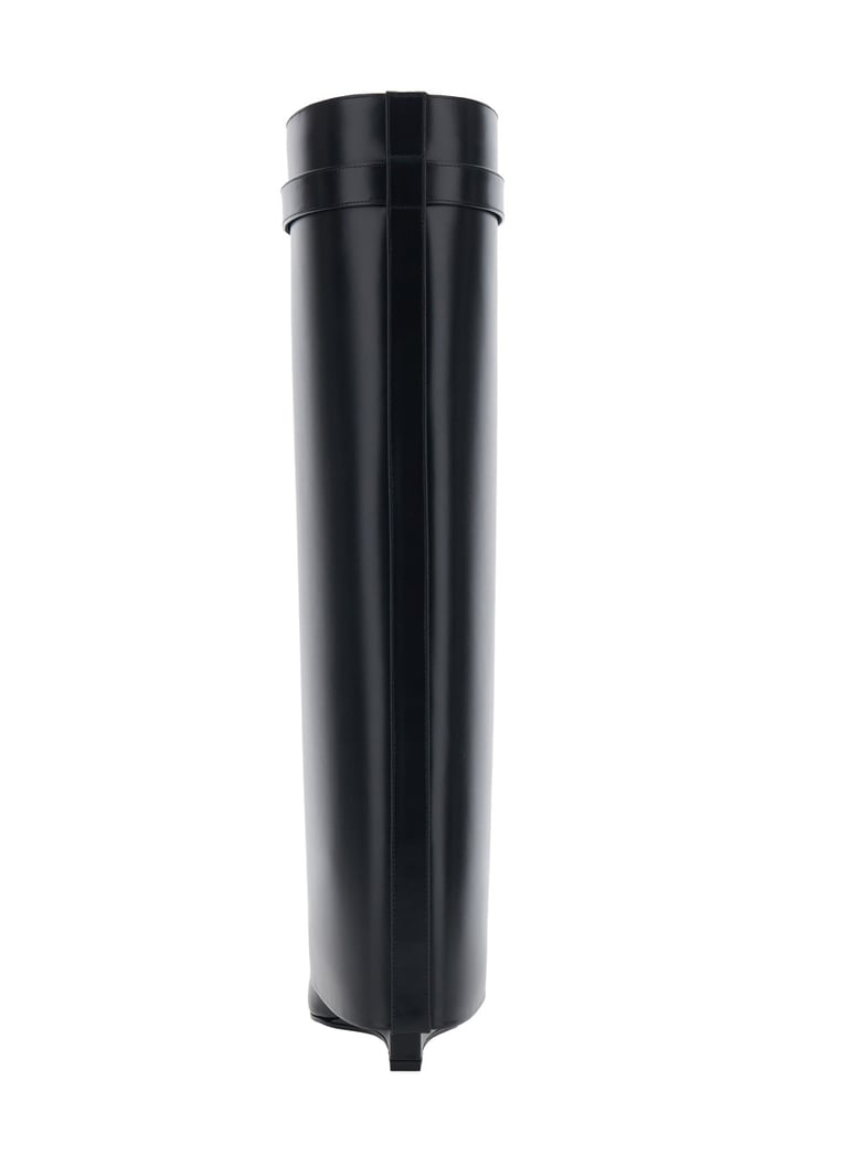 boots 'shark' pointed black leather by Selfnex