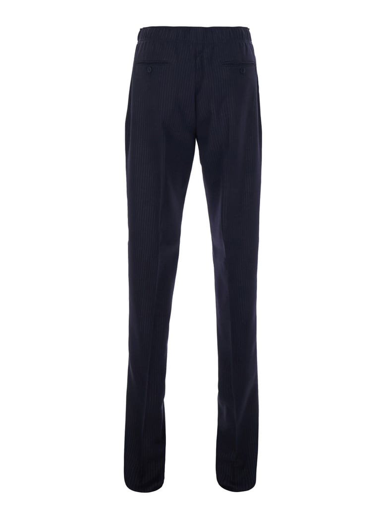 trousers with elasticated waist, blue by Selfnex
