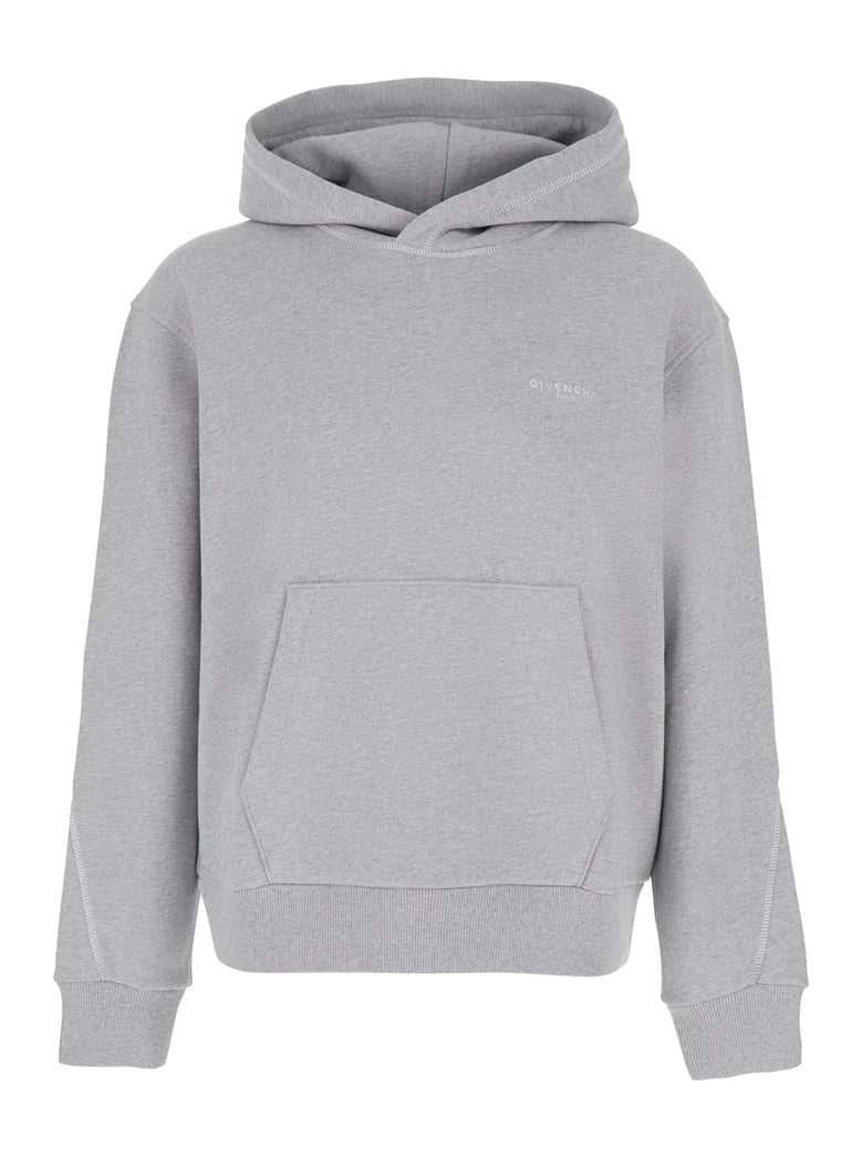 hooded sweatshirt grey cotton by Selfnex