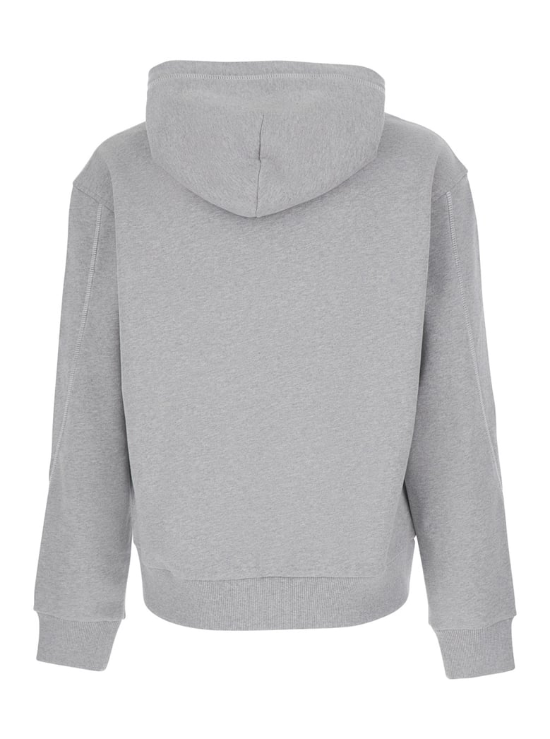 hooded sweatshirt grey cotton by Selfnex