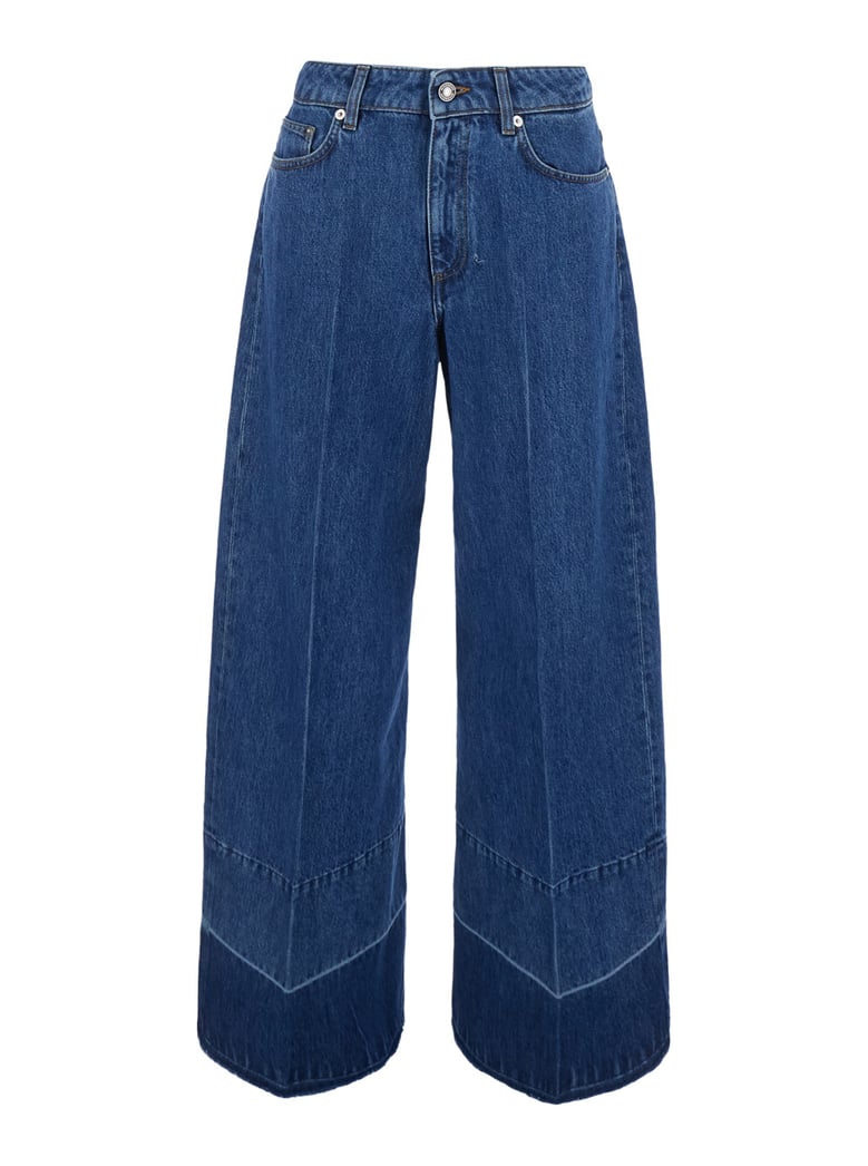 jeans wide-leg blue denim by Selfnex