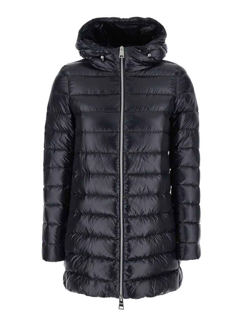 down jacket in black tech fabric by Selfnex