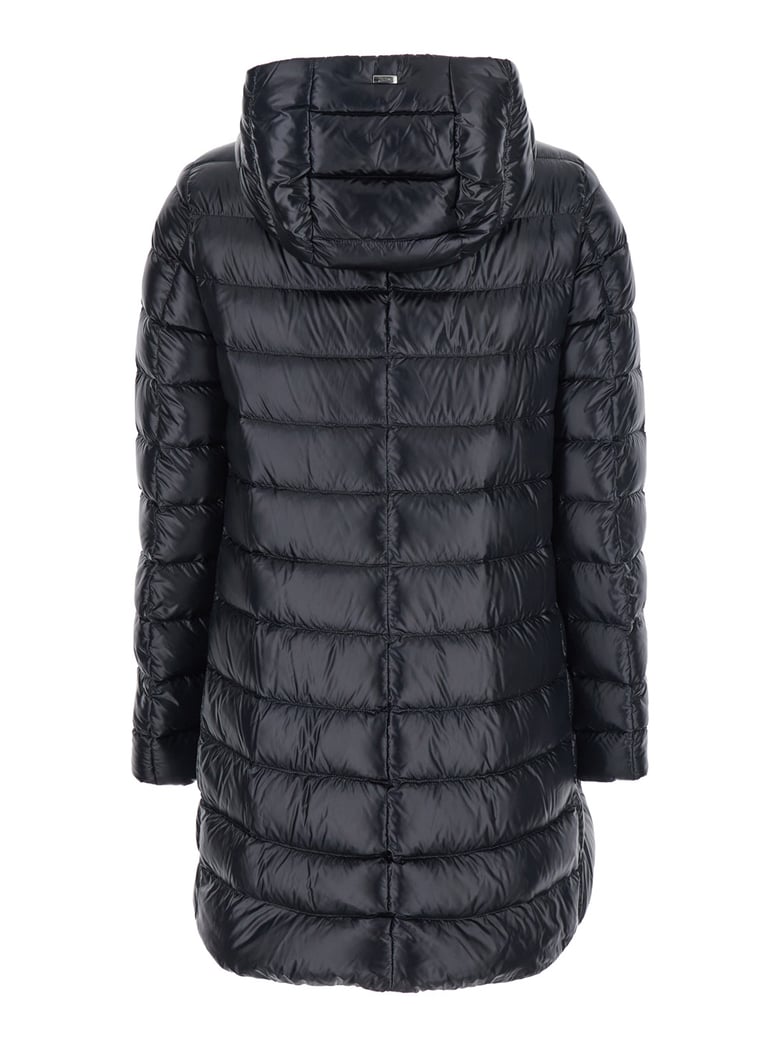 down jacket in black tech fabric by Selfnex