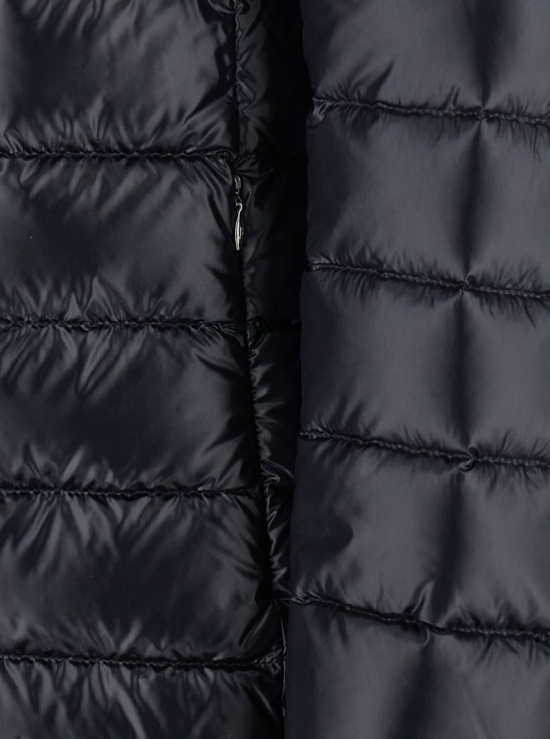down jacket in black tech fabric by Selfnex