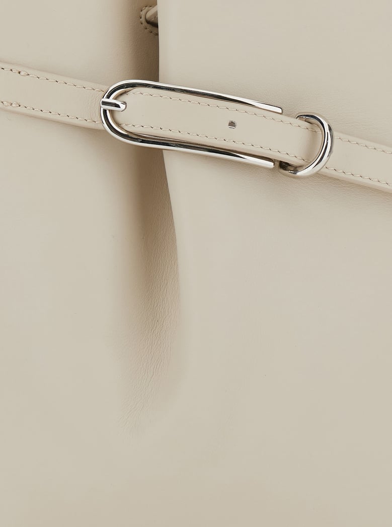 shoulder bag in white leather by Selfnex