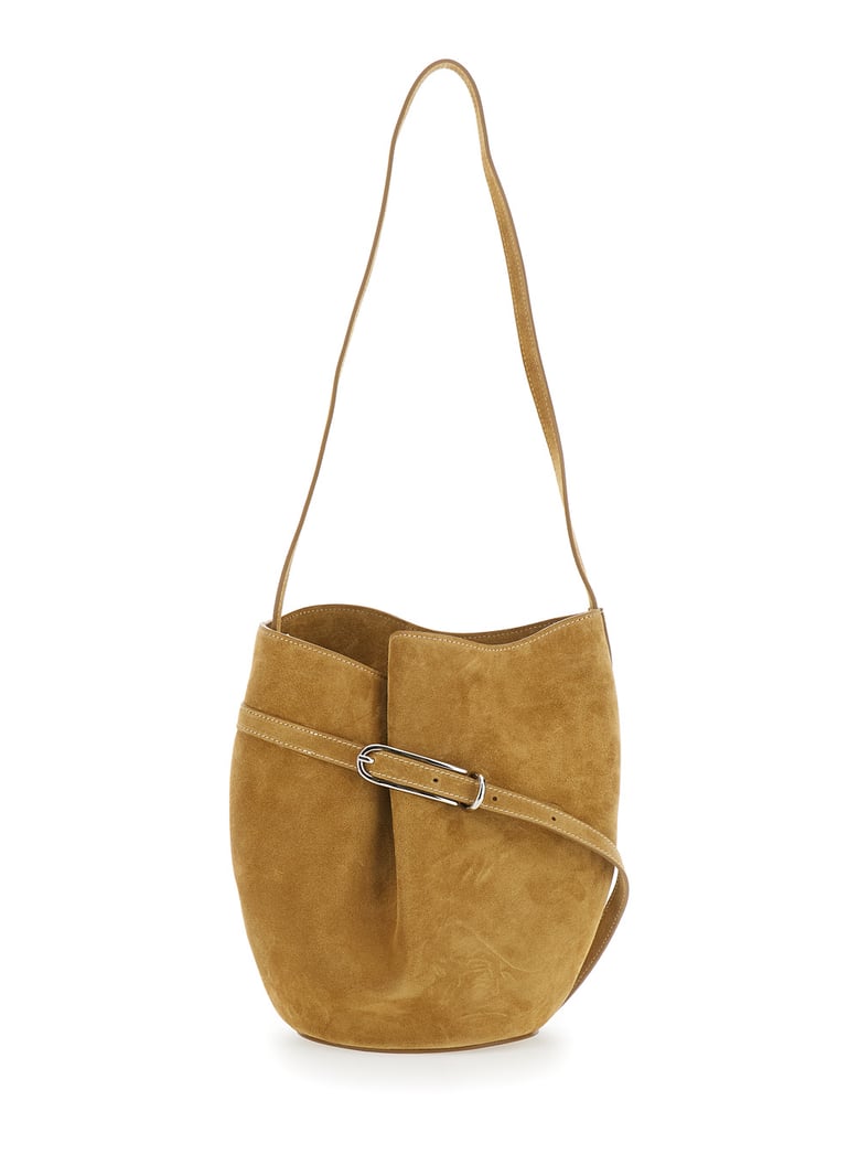 crossbody bag brown suede by Selfnex