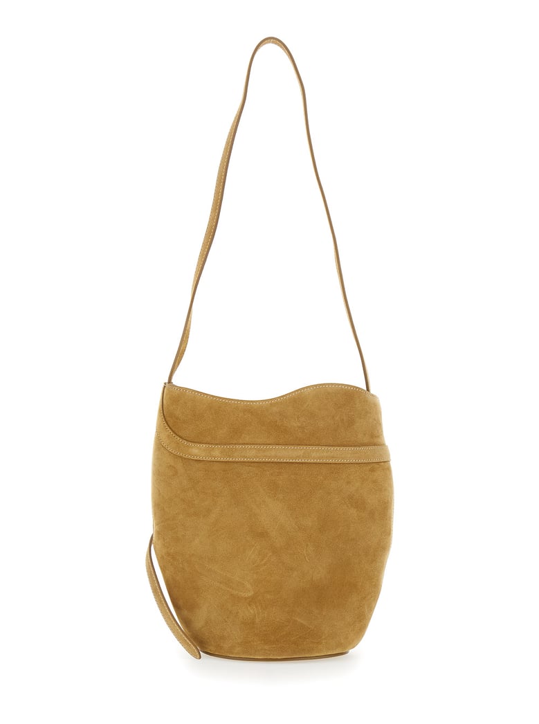 crossbody bag brown suede by Selfnex