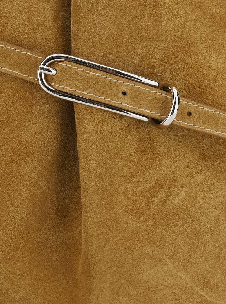 crossbody bag brown suede by Selfnex