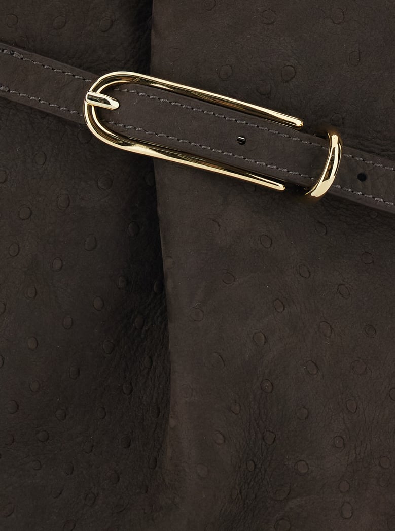 crossbody bag in brown suede by Selfnex