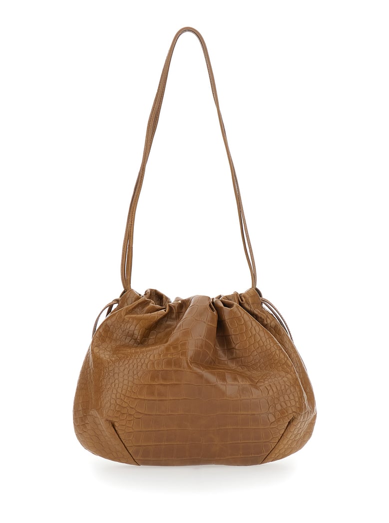 leather clutch brown by Selfnex