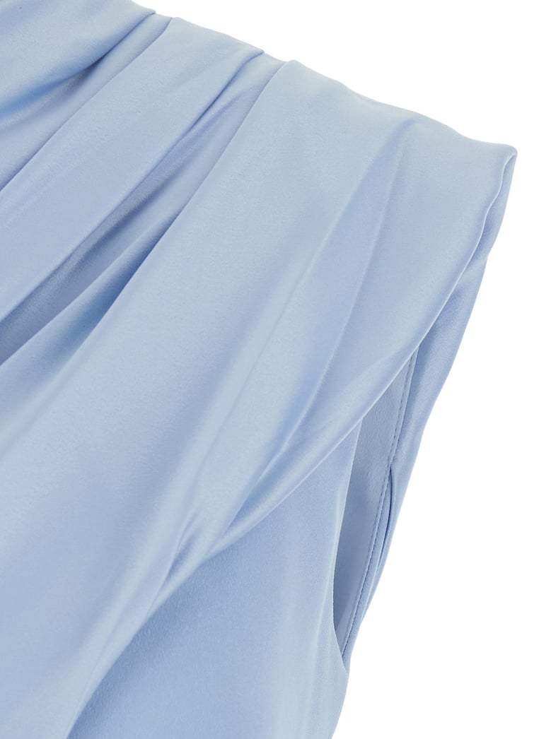 one-shoulder long dress gabriela light blue by Selfnex