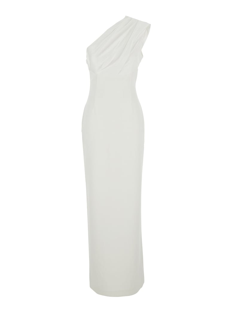 long dress gracie one-shoulder white by Selfnex