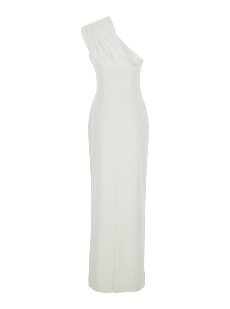 long dress gracie one-shoulder white by Selfnex