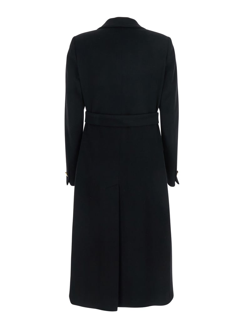 double-breasted coat black wool by Selfnex