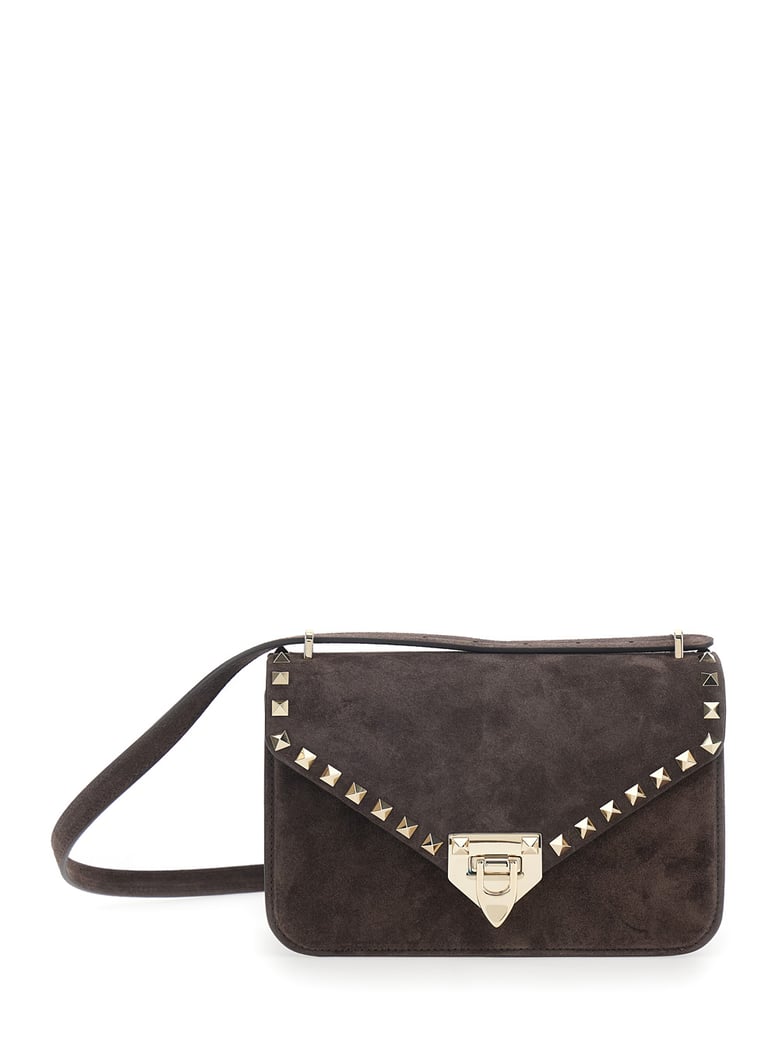 crossbody bag envelope suede brown by Selfnex