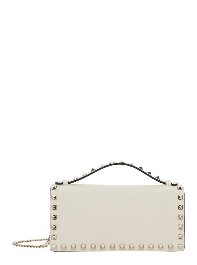 mini leather bag white by Selfnex