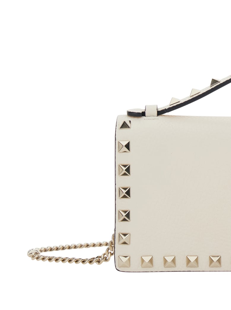 mini leather bag white by Selfnex
