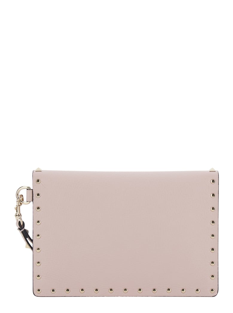 clutch bag pink leather by Selfnex