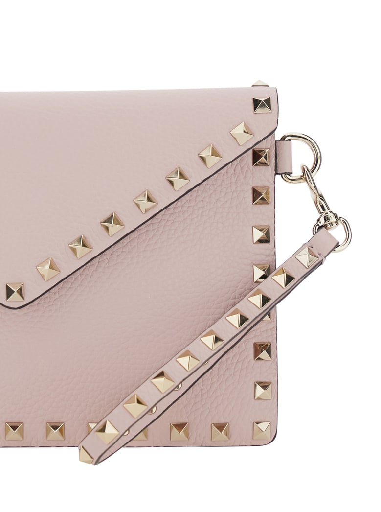 clutch bag pink leather by Selfnex