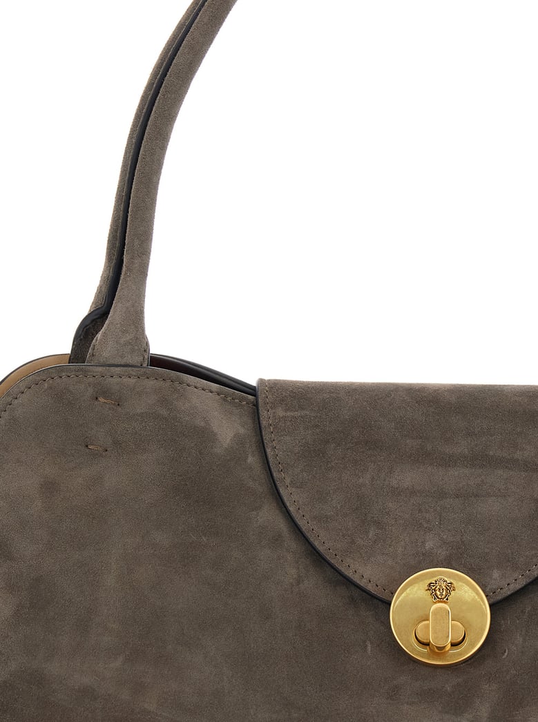 shoulder bag vivian east west brown suede by Selfnex