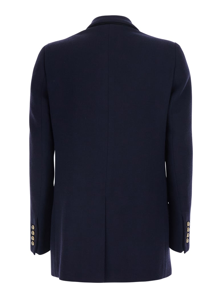 double-breasted jacket resolute blue cotton by Selfnex