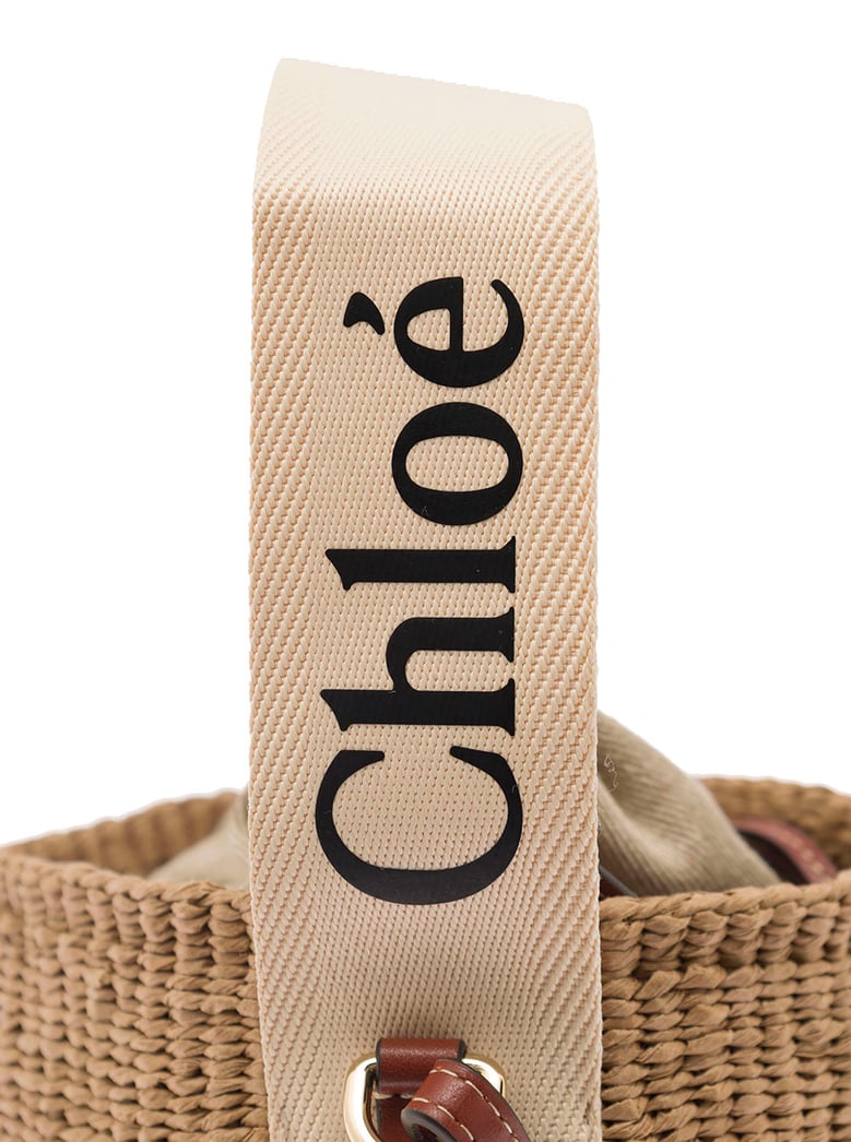 hand bucket woody beige raffia by Selfnex