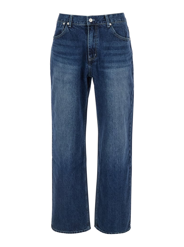 blue jeans with logo patch by Selfnex