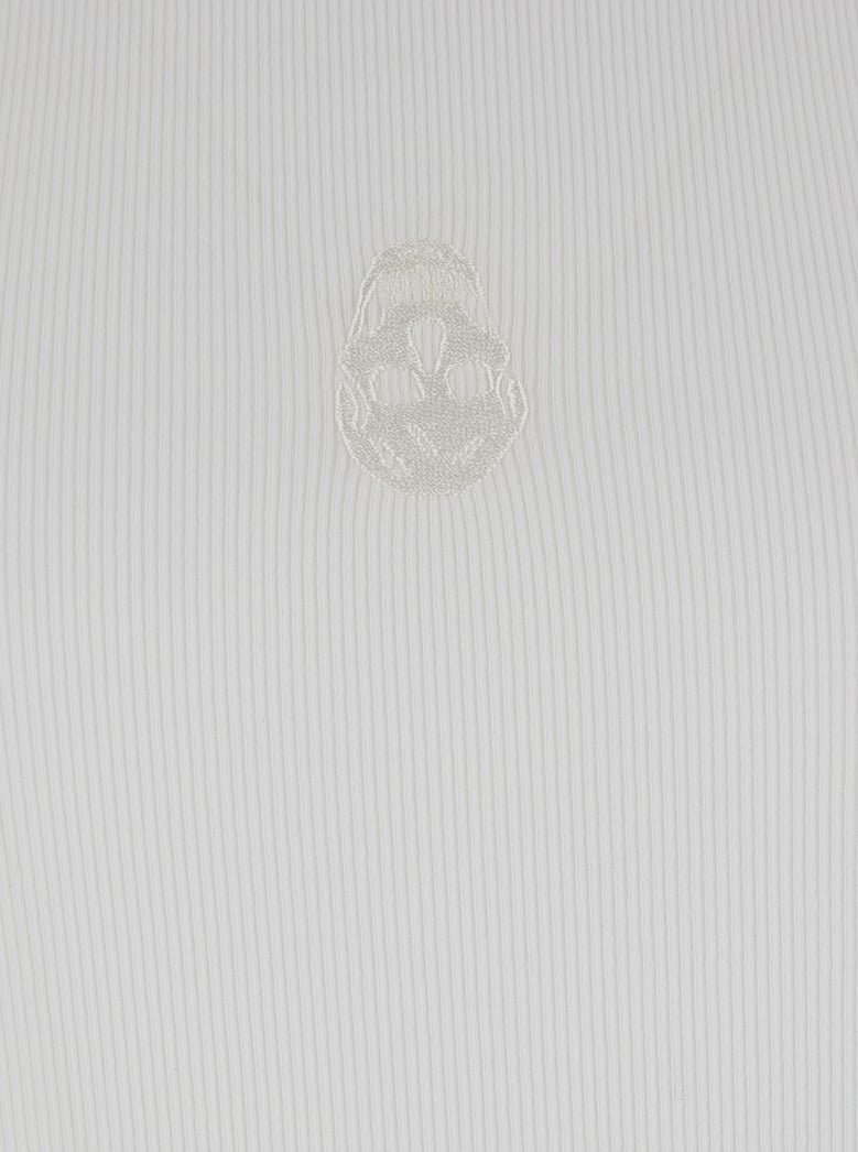 white top with skull embroidery by Selfnex