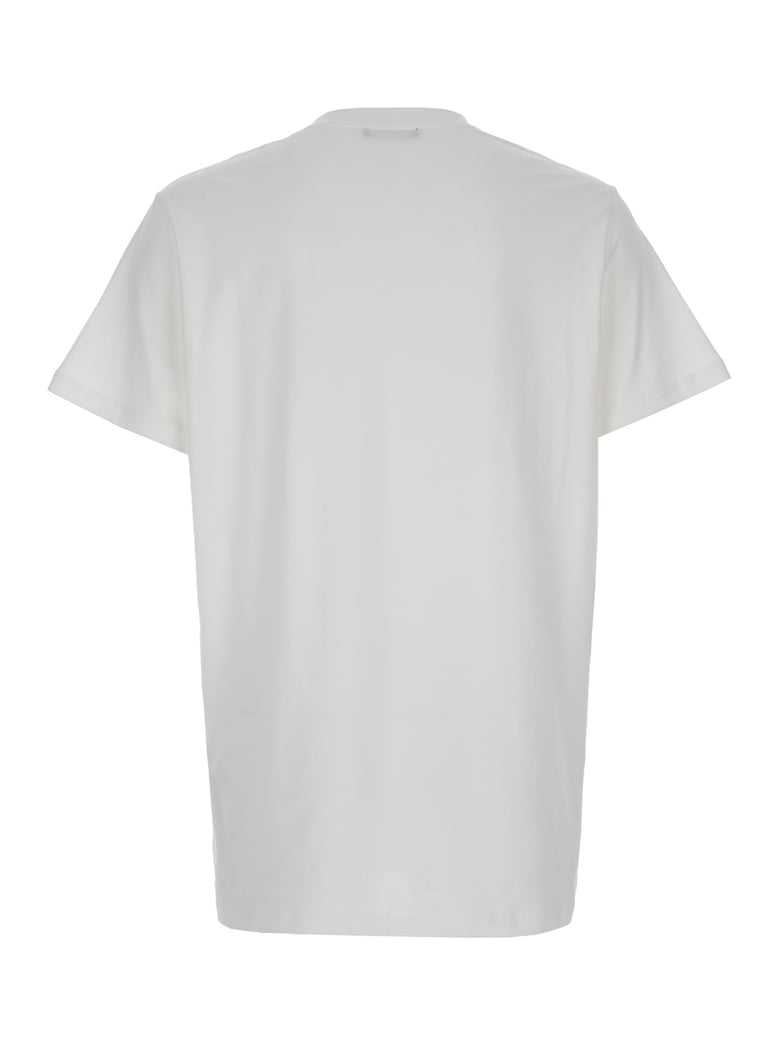 white crewneck t-shirt with logo by Selfnex