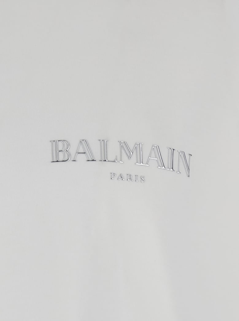 white crewneck t-shirt with logo by Selfnex