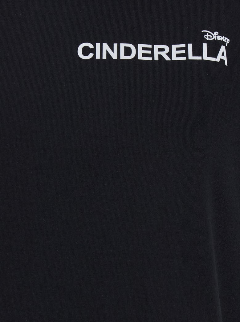 black t-shirt with front logo and back print by Selfnex