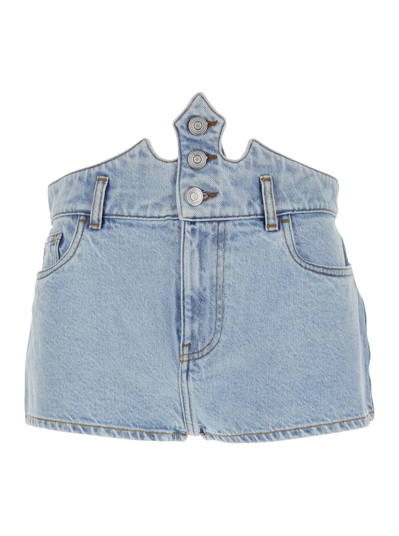 shorts crown-shaped design light blue by Selfnex