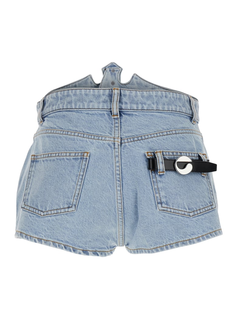 shorts crown-shaped design light blue by Selfnex